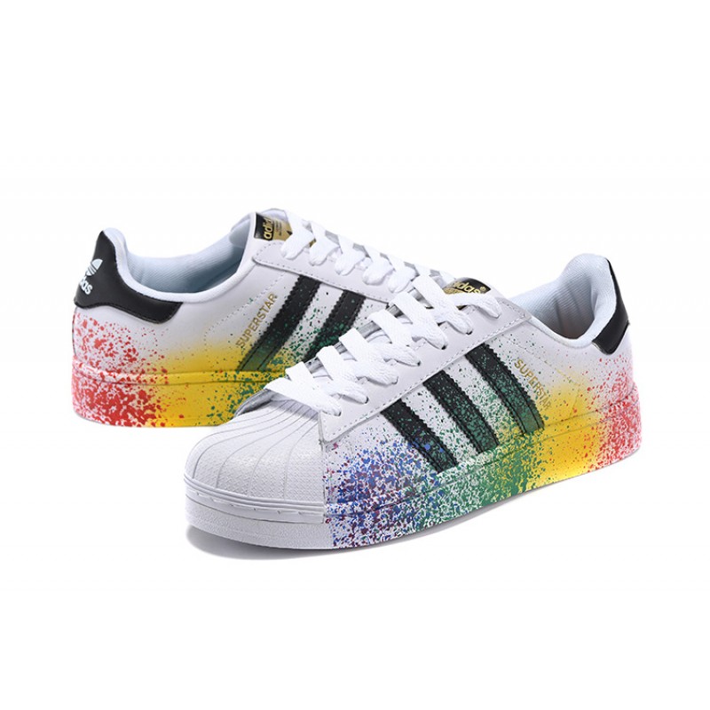 Adidas superstar lgbt outlet pride pack white/black rainbow