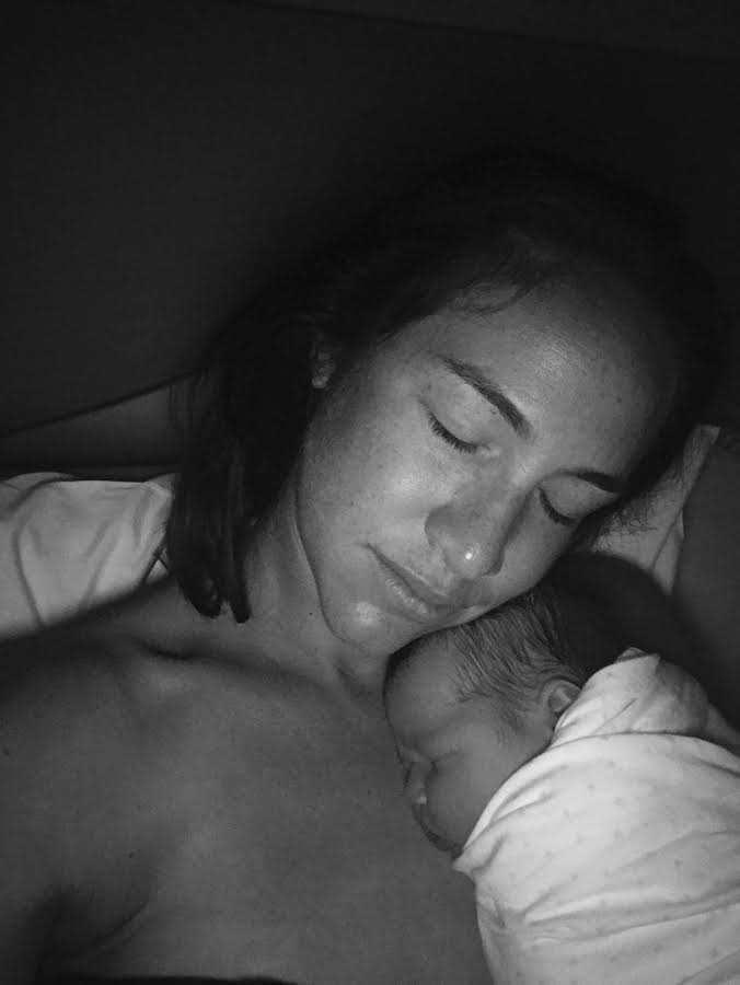 Night time feeds sleeps and snuggles, captured by husband